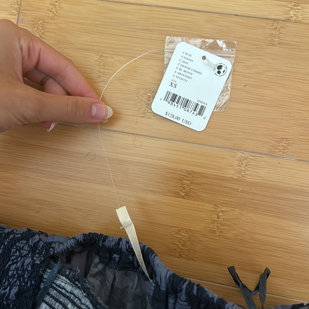 NWT Free People Blue Dear Delilah Mini Dress XS - Picture 5 of 7